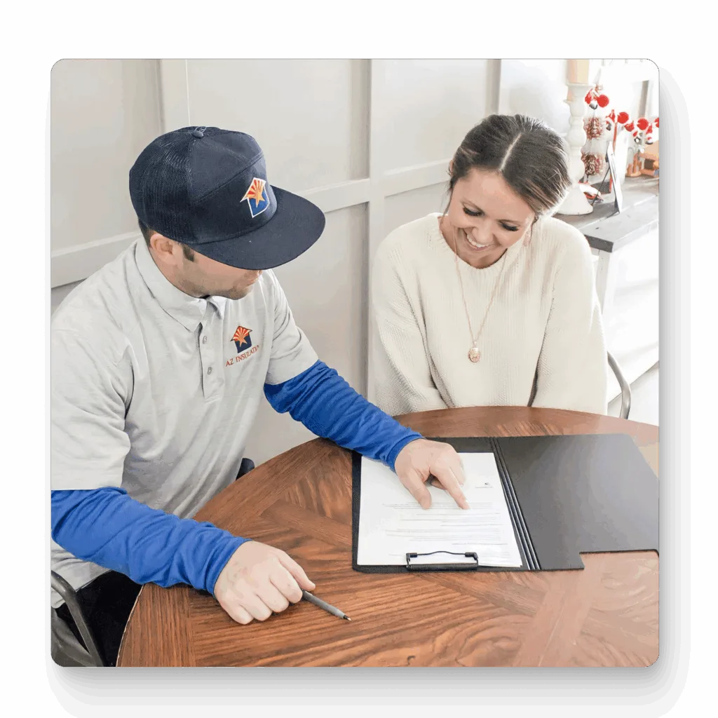 Mesa adoption family saving thousands with HVAC and insulation rebate program.