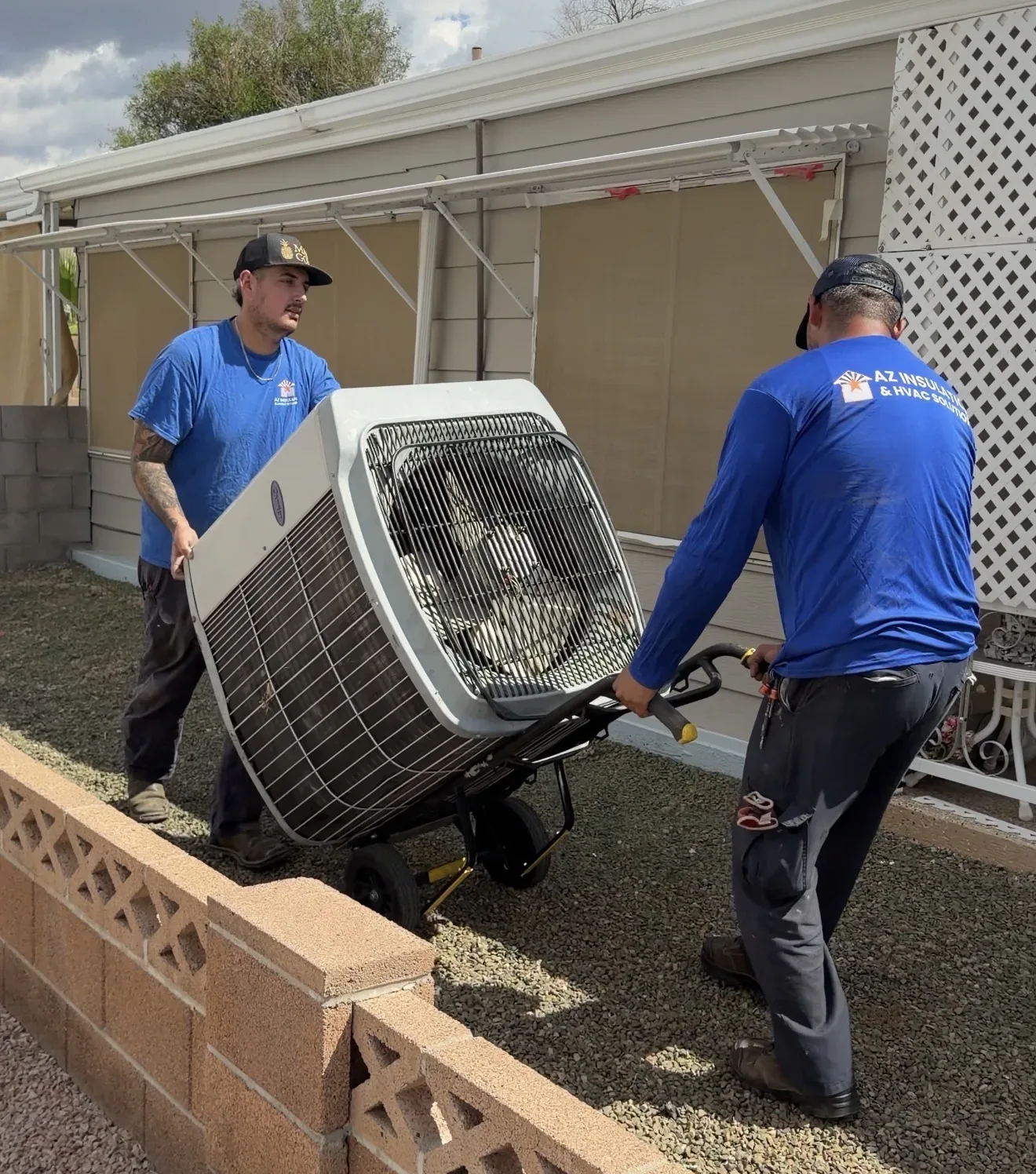 New energy-efficient HVAC replacement installed in Gilbert Arizona home