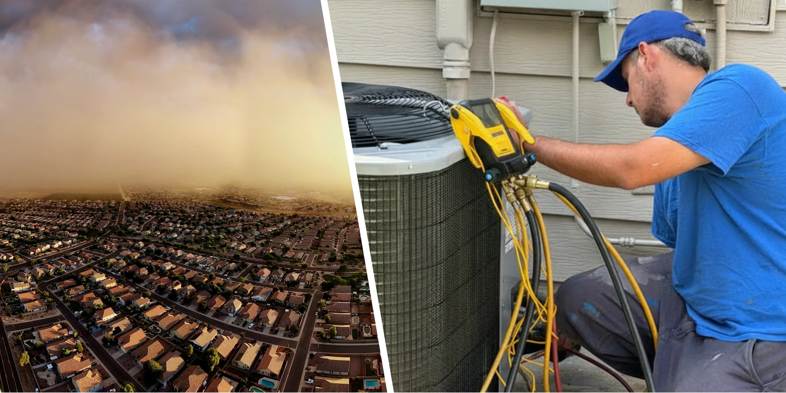 Arizona family battling dust, smoke, pollen, and poor Phoenix air quality with an HVAC tune-up, air scrubber, and new AC system