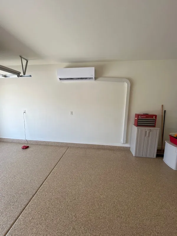 Ductless mini-split installed in a Glendale garage conversion