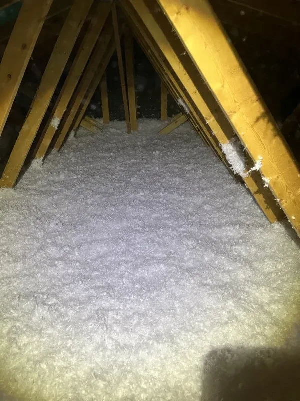 R-39 blown-in fiberglass attic insulation upgrade in a Mesa home