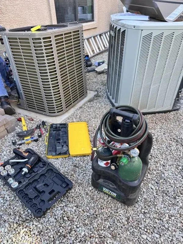 New split-system air conditioner installed at a Peoria home by AZ Insulation