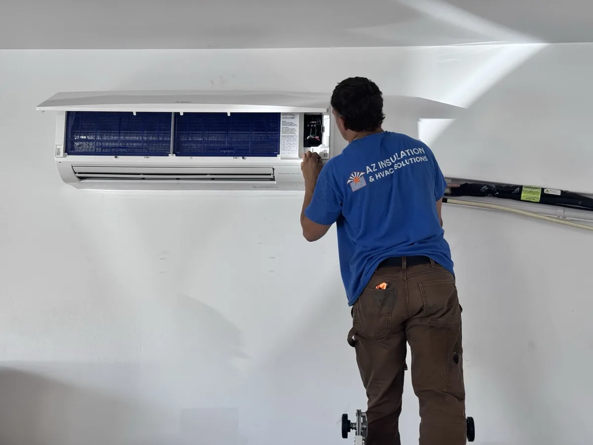 Mini-split install in a Gilbert garage conversion